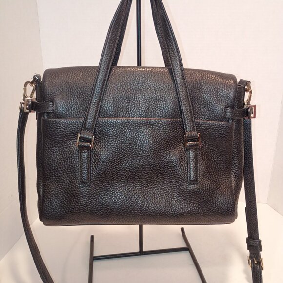 KATE SPADE NY Holden Street "Leslie" Black Pebbled Leather 2-way Bag - Picture 6 of 14